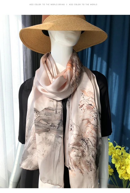 Stola Sciarpe Di Seta Dipinte A Mano Sciarpe Di Seta Per Dipinti