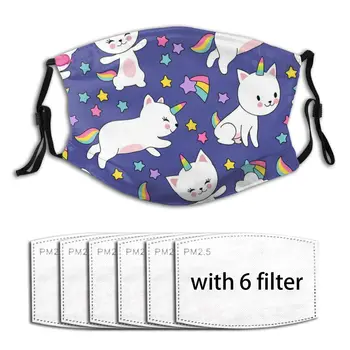 

Cat Pattern Washable Reusable Anti-Pollution With Filter PM2.5 Mouth Face Mask Washable Anti Pollution Dust