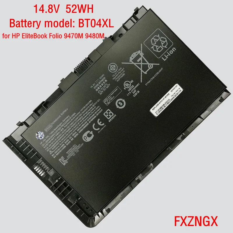 52WH BT04XL Аккумулятор для ноутбука HP EliteBook Фолио 9470 м 9480 BA06 BT04XL HSTNN-DB3Z 687945-001 аккумулятор большой емкости