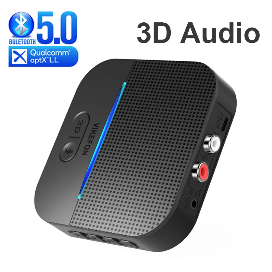 3dサラウンドbluetoothレシーバー5 0 Aptx Ll 3 5ミリメートルauxジャックrca自動オーディオワイヤレスアダプタ音楽車のヘッドフォンマイク受容体 ワイヤレスアダプタ Aliexpress