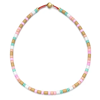 ZMZY New Fashion Boho Tila Beads Spring Choker Necklace Women Wedding Accessories Rope Chain Chokers Jewelry Collier Femme