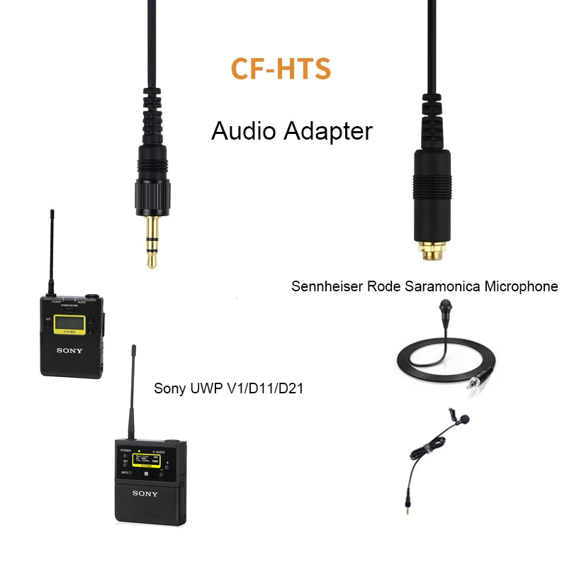 Canfon Audio Cable Adapter Lavalier Mic Input for Sennheiser Rode Saramonic Boya to Sony UWP V1D11D21 Wireless Microphone System