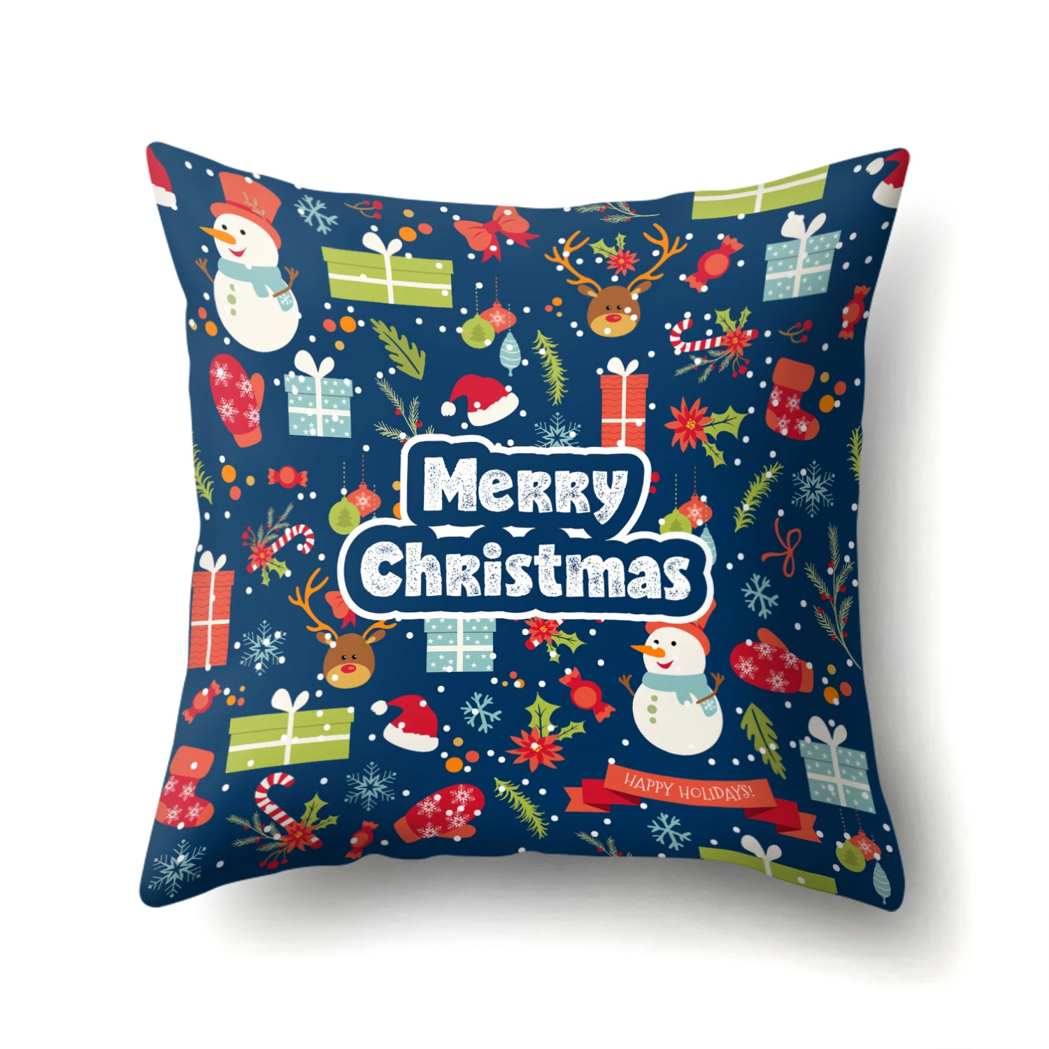 1Pcs Snowman Christmas Cushion Cover Polyester 45*45 Decorative Pillows New Year Xmas Sofa Bed Home Decor Pillow Cover 40543 1Pcs Snowman Christmas Cushion Cover Polyester 45*45 Decorative Pillows New Year Xmas Sofa Bed Home Decor Pillow Cover 40543