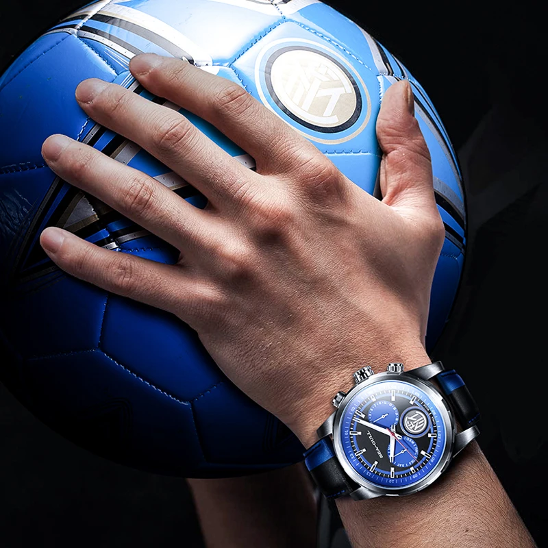 Часы с Чайкой автоматические механические часы Inter Milan limited edition несколько часовых поясов Календарь Неделя черные