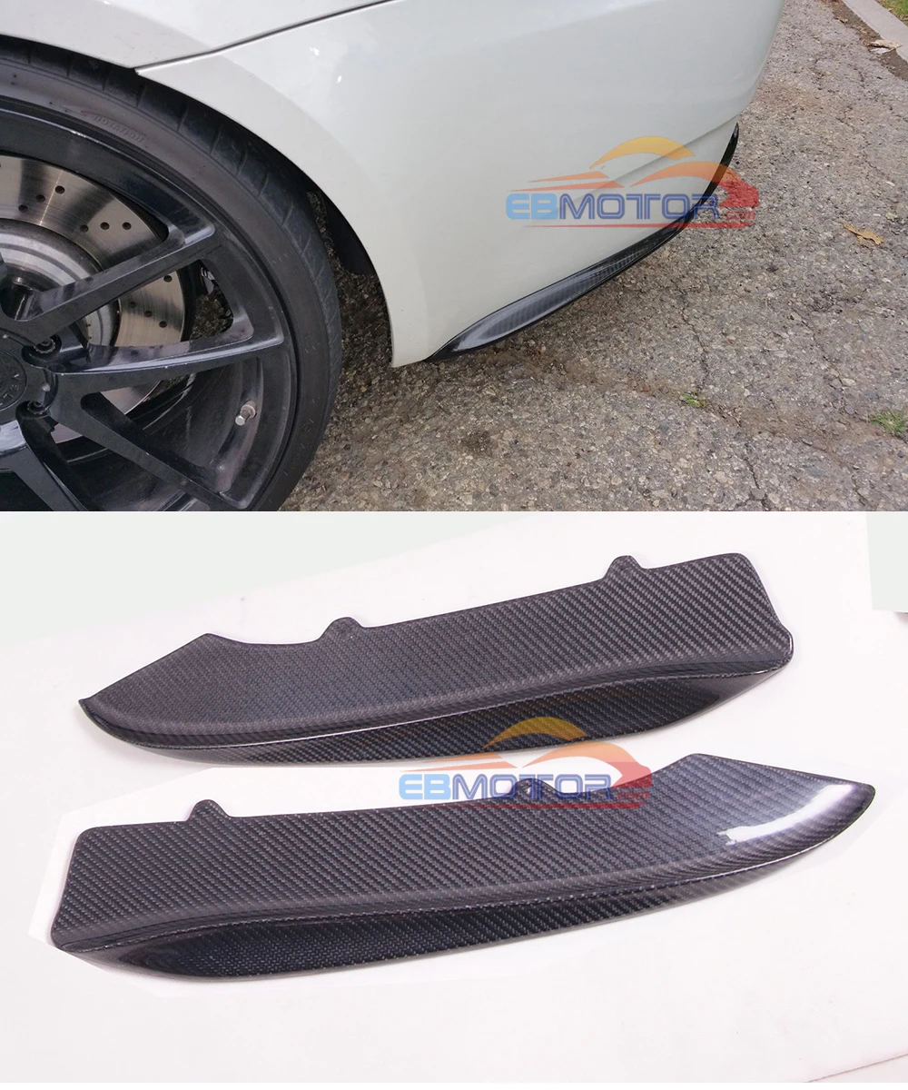 ebmotor-com Real Carbon fiber Rear Bumper Side Splitter Spoiler EXTENSIONS 1pair for BMW E92 E93 2D M3 Model 08-13 