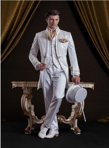 Мужские костюмы из 3 предметов, твидовый смокинг для свадьбы, мужской костюм жениха (Блейзер + жилет + брюки)