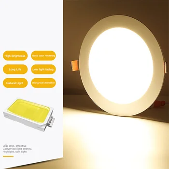 

Embedded Round LED Panel Downlight 12W 15W 18W 24W Panel Light LED Panel Global Lighting Novel Design High Quality