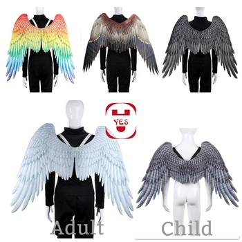 

Halloween Mardi Gras Angel Wings s Theme Party Cosplay Wings For Children Adult Colorful Dress Up Supplies Devil Costume