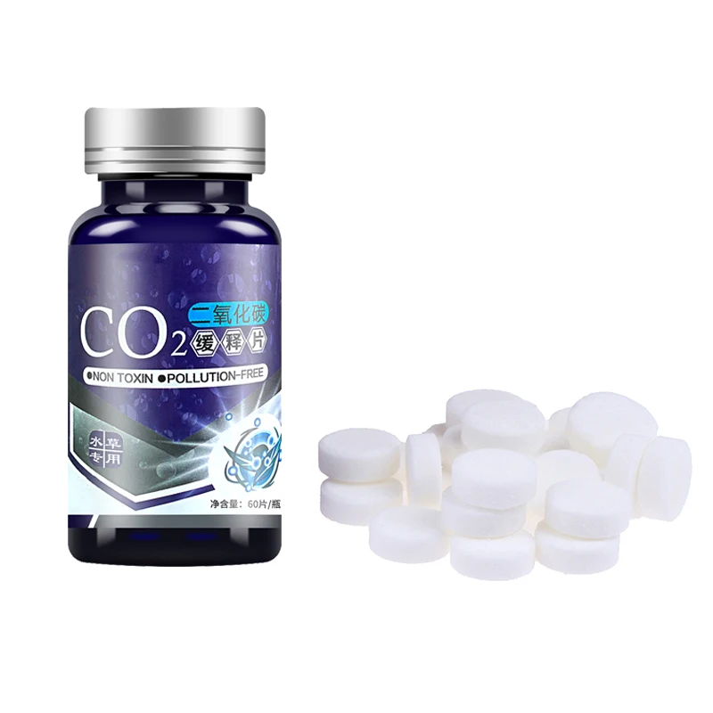 Aquarium CO2 Diffuser Generator Accessories 60Pcs Aquarium CO2 Tablet Natural Releasing Carbon Dioxide For Fish Tank Water Plants