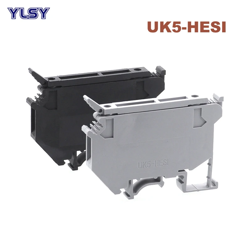 

1Pcs Din Rail Clamp Fuse Screw Terminal Blocks UK5-HESI Electrical Wire Connector Morsettiera Terminals Block Seat 6.3A 4mm2