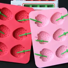 1 шт., форма клубники, мороженое, форма в виде трубы, коктейли, силиконовая форма, лоток для льда