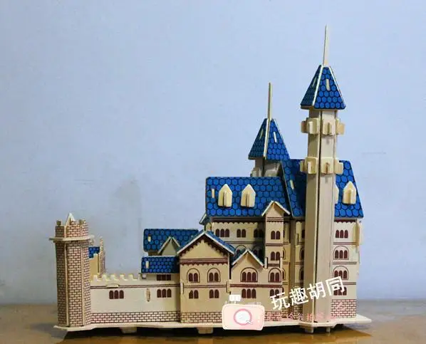 

Dream Castle Spring Festival Stall DIY Assembled Educational Model Wood Architecture Model Toy