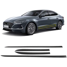 Для hyundai Sonata, внешние аксессуары, АБС углеродное волокно, боковая дверь, автомобильный корпус, Формовочная крышка, отделка, 4 шт., автомобильный Стайлинг