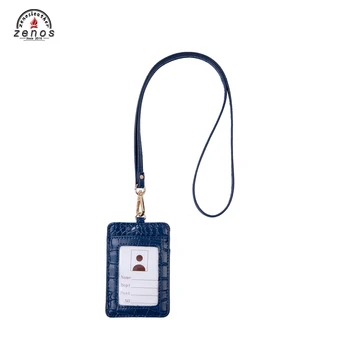 

Zenos Business Card Holders Cover Animal Print Emboss Name Card Holder ID Card Holder With Strap