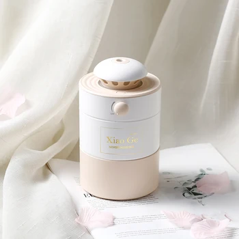 

New USB Mini Humidifier Stepless Adjustment Air Humidifier with Warm Light Diffuser 500ml Large Capacity Desktop Air Purifier