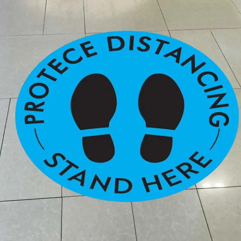 Новые общественные PROTECE отдаление напольные знаки Наклейки держать 6 футов