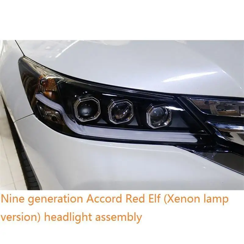 Сигнальные Автомобильные светодиодные Drl Cob дневные ходовые наружные фары передние противотуманные задние Автомобильные фары в сборе 16 17 для Honda Accord - Цвет: MODEL S