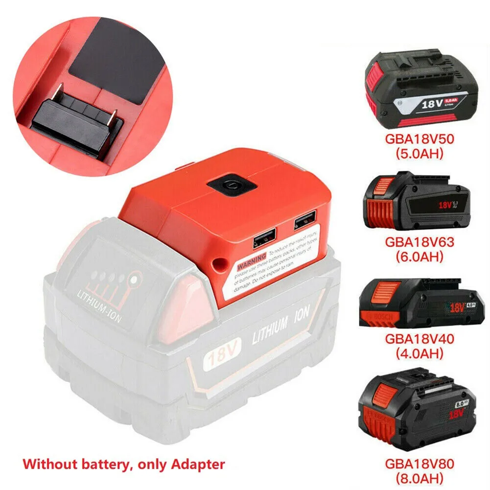 Зарядное устройство для телефона с двумя USB-портами адаптер аккумулятора Milwaukee 18V