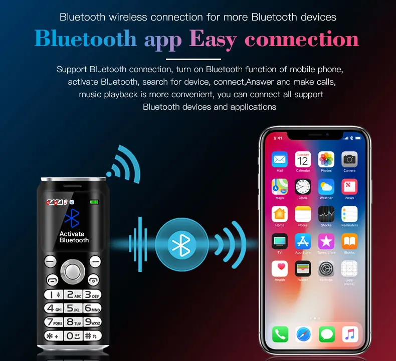 Самый маленький мобильный телефон SATREND K8 Mini Cola в форме мобильного телефона Bluetooth Dialer Мини-запись звонков детский мобильный телефон