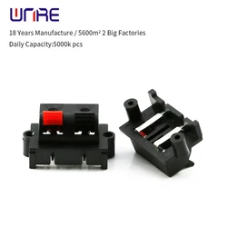 2/10/20pcs 2 Positions Connector Terminal Push In Jack Load Spring Audio Speaker Terminals Plug Socket Wire Clip WP2-9