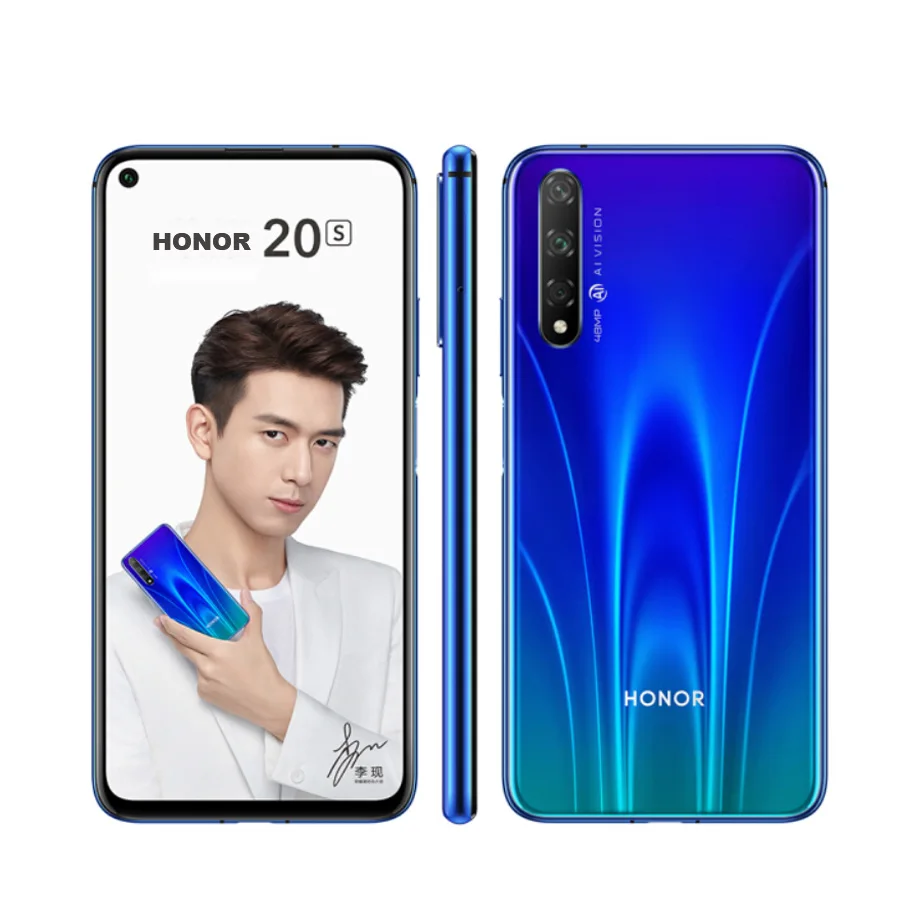 Мобильный телефон honor 20s LTE, 6,26 дюймов, 6 ГБ/8 ГБ ОЗУ, 128 Гб ПЗУ, четыре ядра, kirin 810, тройная камера заднего вида, 48мп, две sim-карты, смартфон