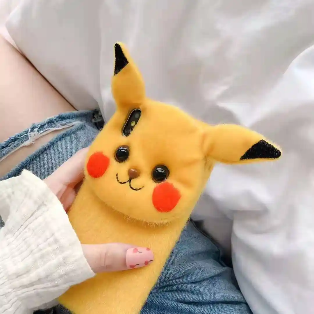 Cute Pikachu Phone Case For Iphone 8 7 6 6s Plus 10 X Xs Max Xr Winter Warm Pokemon Fur Furry Soft Back Cover For Iphone11 Pro Fitted Cases Aliexpress