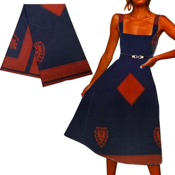 

Polyester African wax print fabric,Ankara fabrics Batik wax kitenge fabric 6 yards LBLD-162