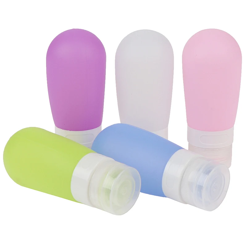 1pc Silicone Portable Mini Traveler Packing Bottle Press Bottle For Lotion Shampoo Bath Refillable Bottles Travel Accessories