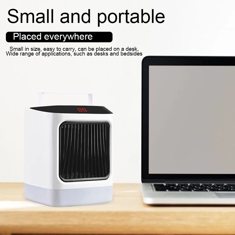 Electric Smart Table Heater Mini Portable Personal Space Warmer Indoor Bedroom Heating Machine Adjustable Thermostat Heater Fans