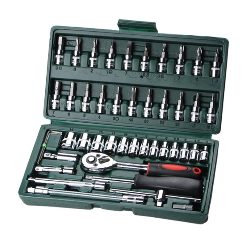 

46pcs Torque Wrenches Car Repair Tool Ratchet Set Torque Wrench Combination Hand Tools