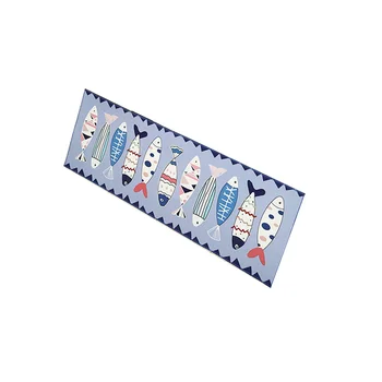 

Modern Cartoon Fish Patterned Rug Non-Slip Hallway Kitchen Carpet Rug Runner Rectangular Home Floor Mat (40x120cm)