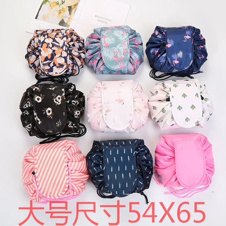 

New Decor Lazy Make-up Bag Lazy Drawstring Make-up Bag Large Bundle Mouth Storage Bag Portable Travel Lazy Bag
