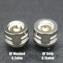 30 шт. Высококачественная сменная катушка 0.2ohm QF сетка 0.15ohm QF полоски головка для электронной сигареты для SKRR распылитель Fit Роскошный испаритель