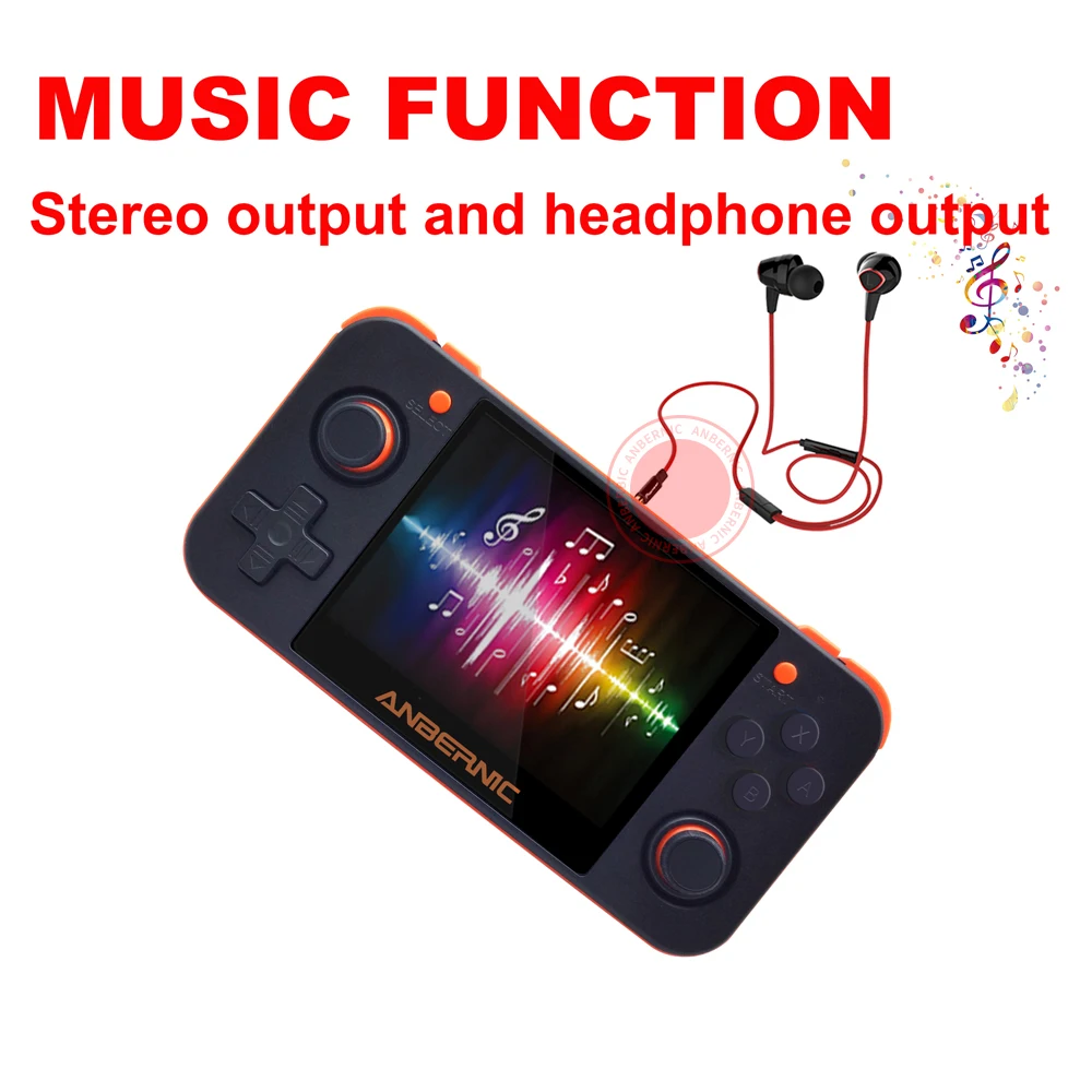 US $84.99 RG350 ANBERNIC Retro Games 2400 Games Handheld Video Games PS1 For Family Child Gift 35 IPS Screen Emulator Free Bag HDMIComp