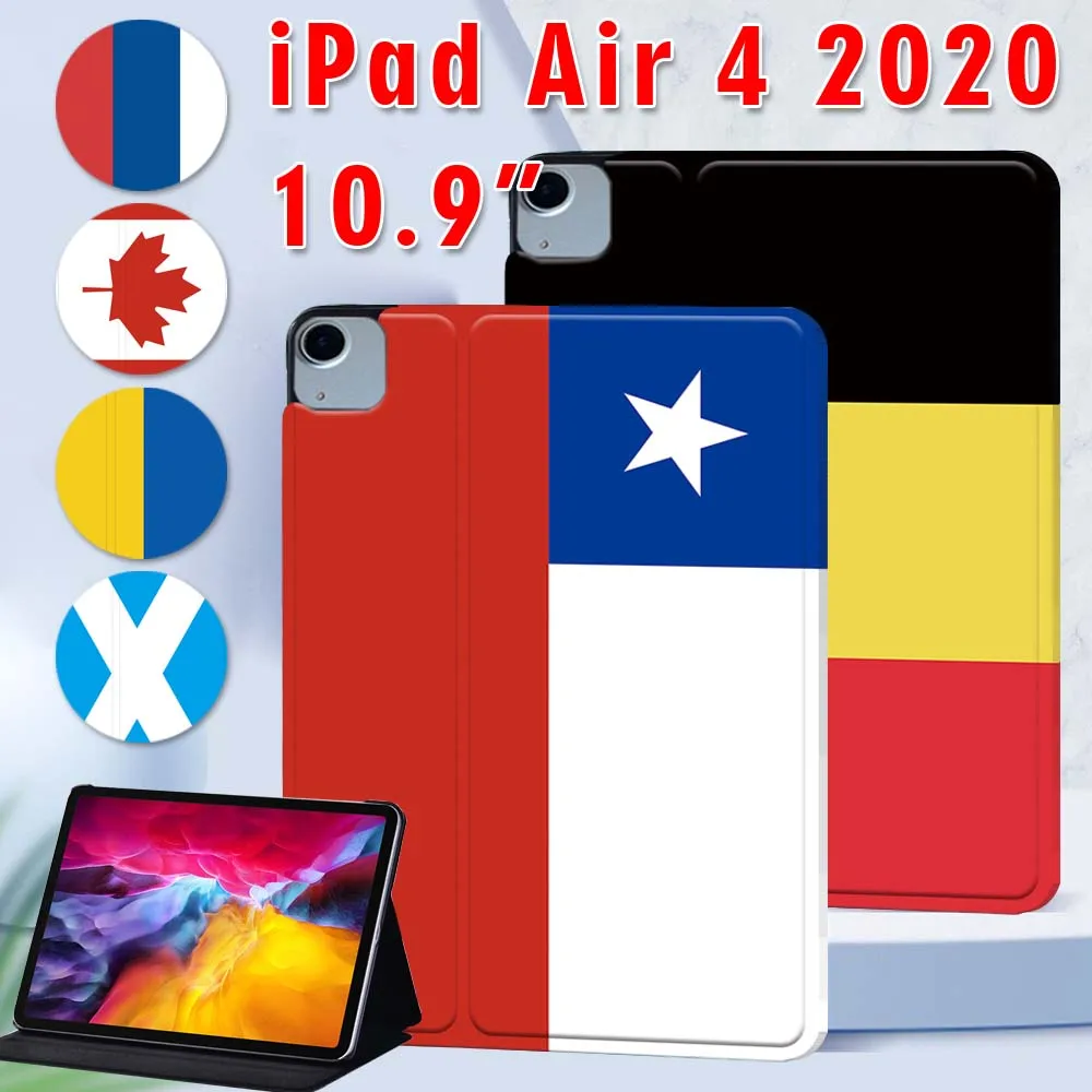 Custodia Per Tablet Per Apple Ipad Air 4 2020 10.9 Pollici A2072 A2316 A2324 A2325 Custodia In Pelle Pu Custodia Folio Custodia Stilo Gratuito