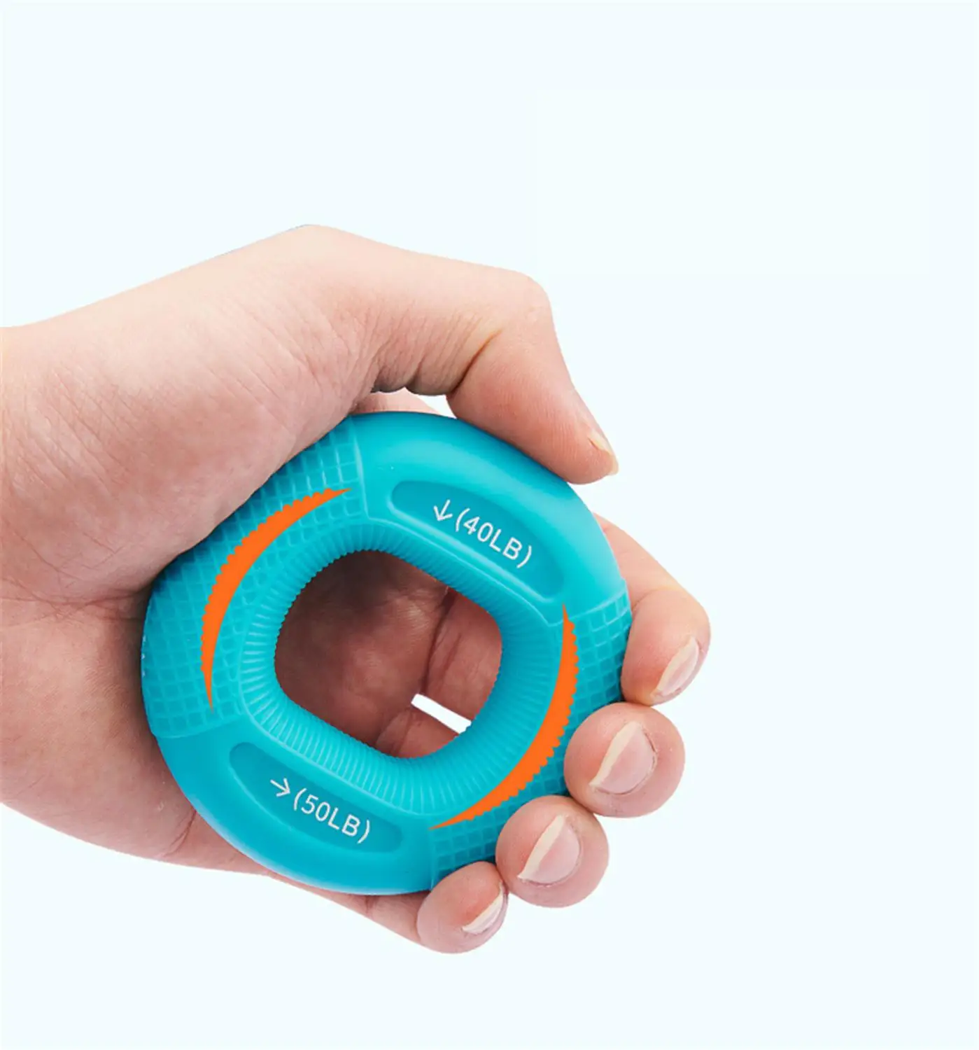 

20-80LB Hand Grip Adjustable Silicone Finger Gripper for Arm Muscle Training and Five-finger Strength Rehabilitation THANKSLEE