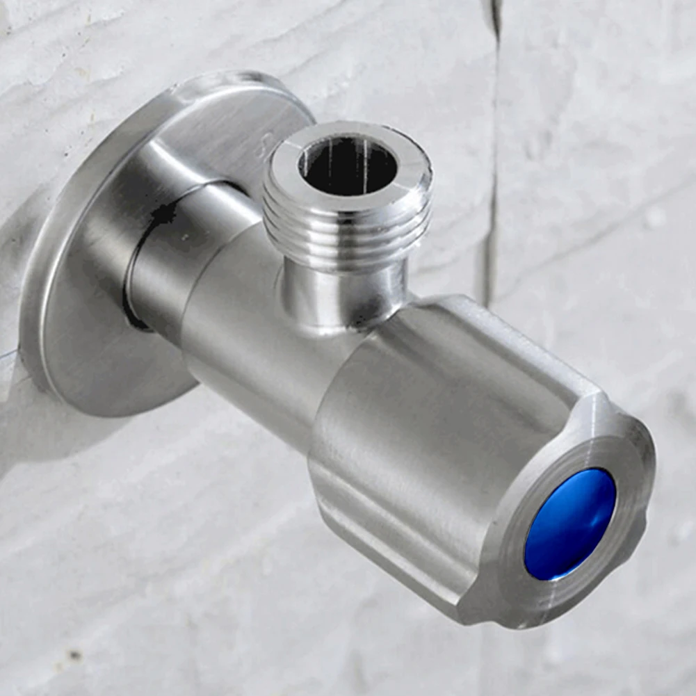 

Control Stainless Steel Filling Bathroom Water Stop Switch Cold Hot Kitchen Tap Toilet Triangle