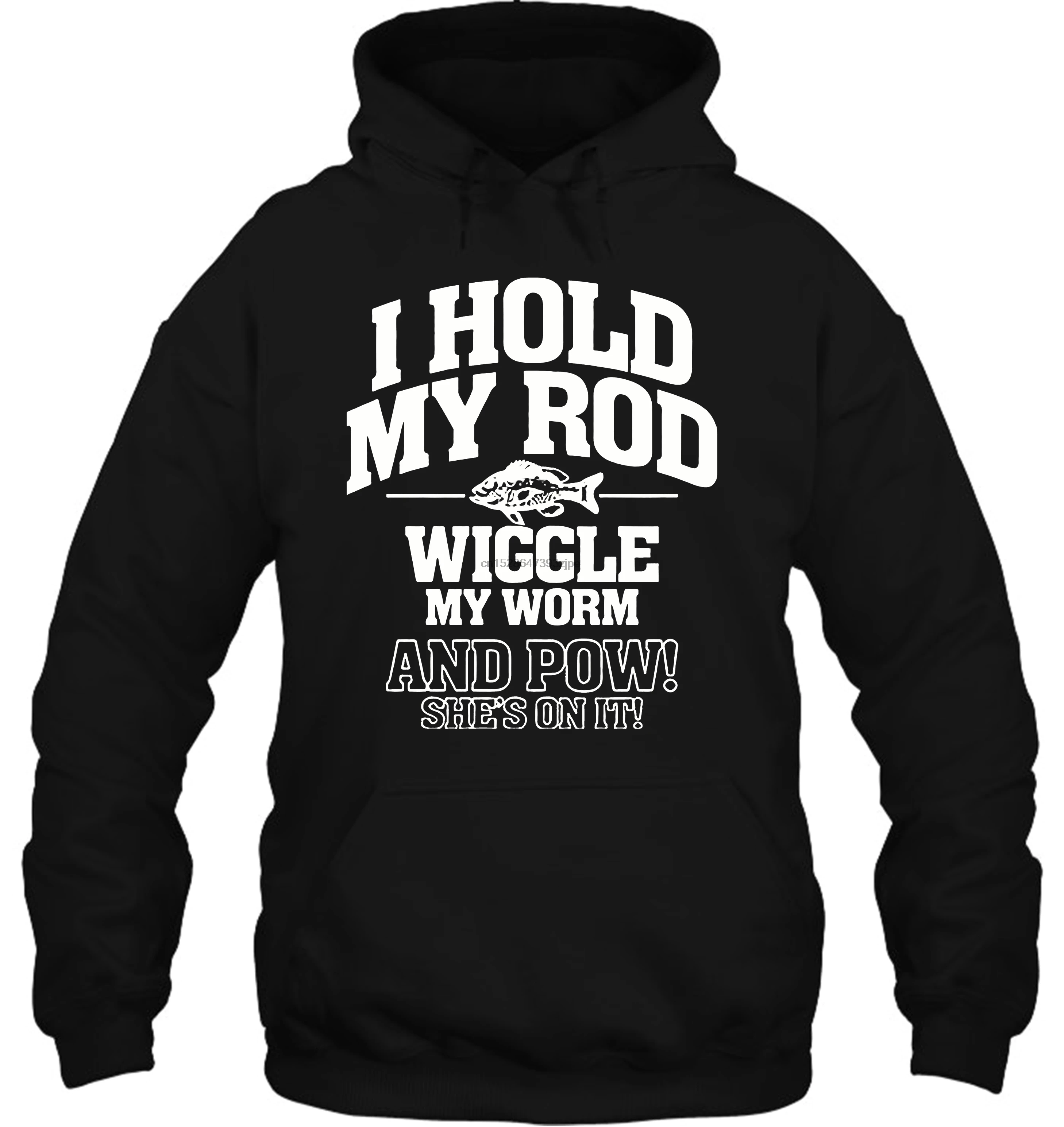 Men Hoodie I HOLD MY ROD Fishing Fisherman Retro Top Training Sport Fun Joke Women Streetwear |