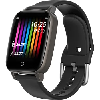 

T13 Watch T1 Smart Watch 1.3 inch Body Temperature Measurement Monitor Heart Rate Sleep Measure Reminder Message Fitness Tracker