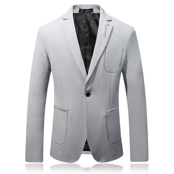 

2018 new Casual suit jacket male spring business men's small suit coat male Slim thin Single buckle Korean version Blazer