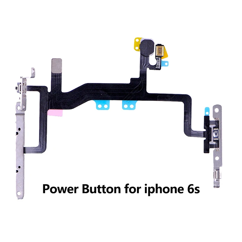 

for iPhone 6s Power On/Off Button + Flash Light + Volume Control + Mic+Mute Connector Flex Cable, with Metal Bracket Replacement