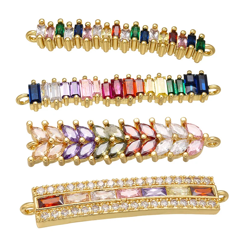 ZHUKOU изысканный Радужный кристалл соединитель для женщин ожерелье браслет ювелирные изделия ручной работы аксессуары Изготовление фурнитура модель: VS429