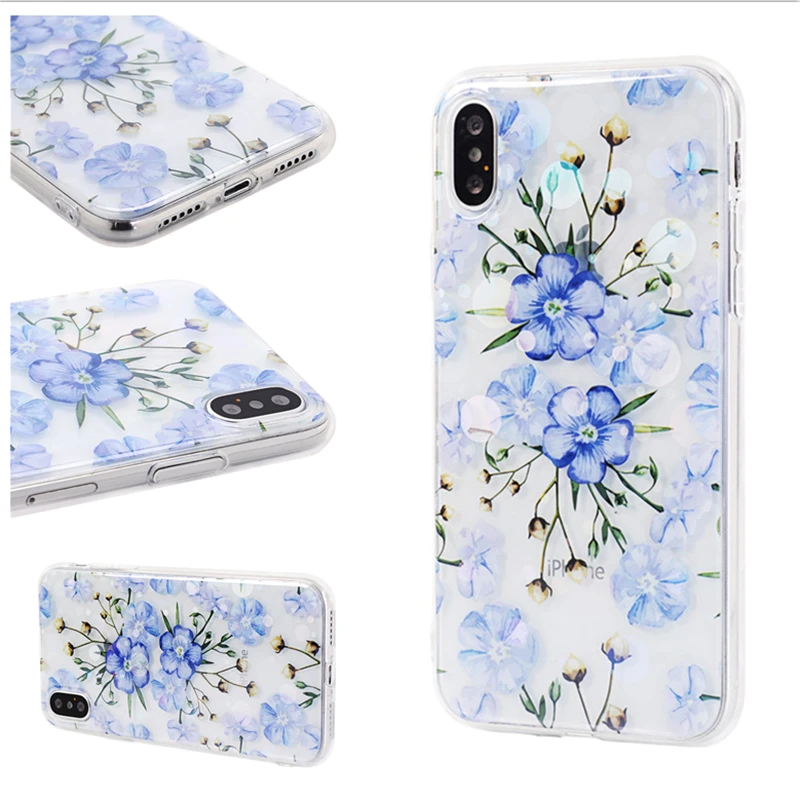 组合图Floral case for iPhone XS (2)