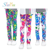 Леггинсы для девочек; цветочные леггинсы с принтом; Infantil Para Menina; классические леггинсы для маленьких девочек; узкие брюки для подростков; детские брюки