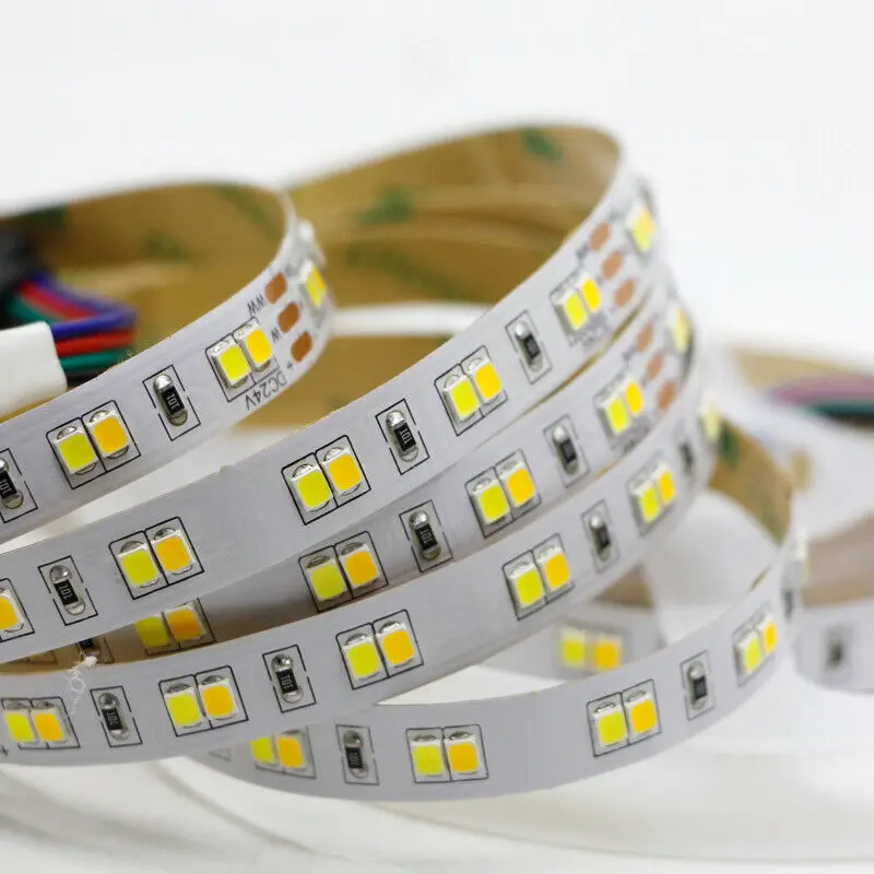

Double Color LED Strip Light SMD 2835 120Leds/m CW/WW Dual White CCT DC 24V jk1209
