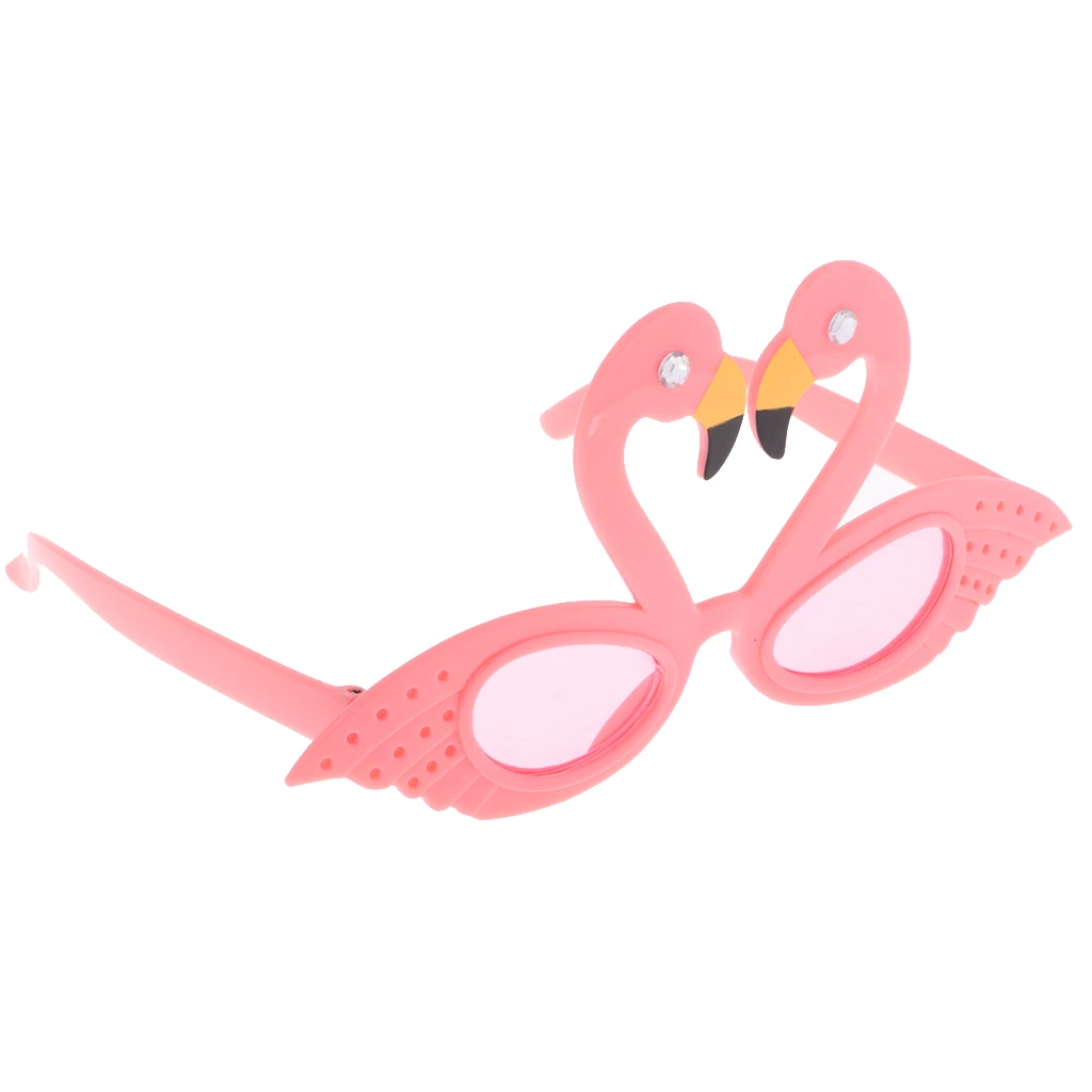 Funny Tropical Flamingo Sunglasses Hawaiian Luau Party Glasses Fancy Dress Accessories Suit for unisex adult and children