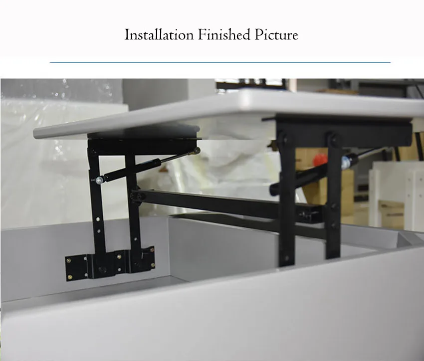 mesa de café quadro de elevação dobradiça