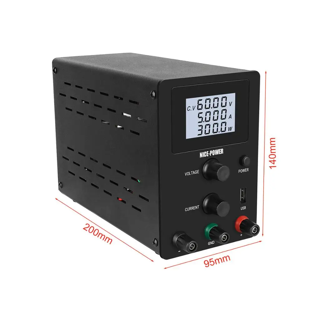 Goede Lcd Dc Laboratorium 60V 5A Gestabiliseerde Voeding 30V 10A Usb Verstelbare Voedingen Spanningsregelaar Schakelende Bench bron