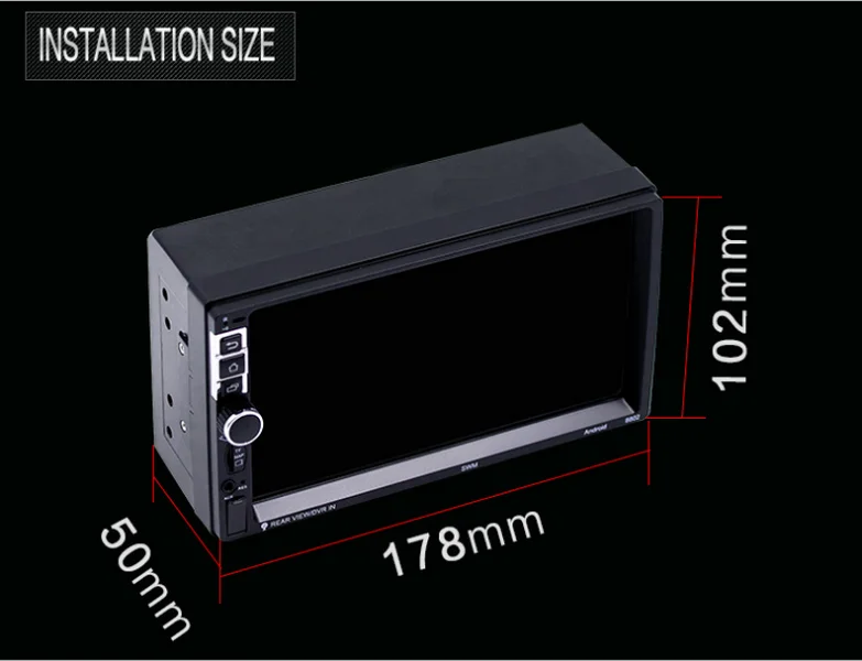 Perfect 10pcs Car Multimedia Player 7" 2 DIN Touch Screen Android 1G/16G Bluetooth WiFi GPS Navigator Stereo FM Radio 8802 3
