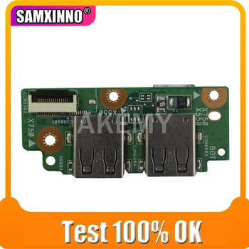 

Akemy For Asus X750DP K550D X750ZE X550Z K750J X750J X750LB X750JA X750LN USB CONECTOR IO BOARD 69N0PMB10A01 ORIGINAL WORKS